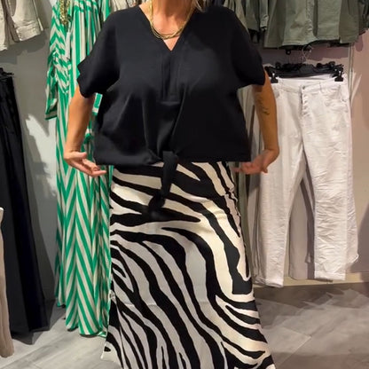 Karen™ | Women's Knot Blouse (Midi Skirt Set)